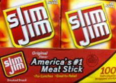 Slim Jim Smoked Meat Snacks Ind Wrapped 120ct